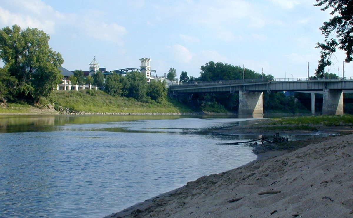 The Wabash River at Lafayette, Indiana.